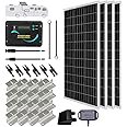 Renogy 400 Watts 12 Volts Monocrystalline Solar RV Kit Off-Grid Kit with Adventurer 30A PWM LCD Charge Controller+ Mounting Brackets+ Male and Female Connectors+Solar Cables+Cable Entry housing