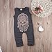 Albee Yang Kids Baby Girl Sleeveless Jumpers Rompers Bodysuit Playsuit Outfits (1-2 Year, Brown)
