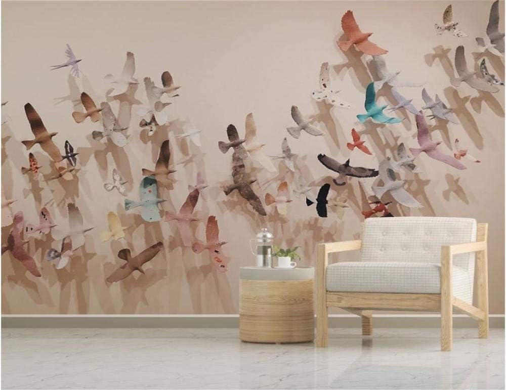 Photo Wallpaper 350x245cm(WxH) Silk Art Print Wall Mural Decoration Poster Picture Design Modern Minimalistic 3D Bird Background Wall