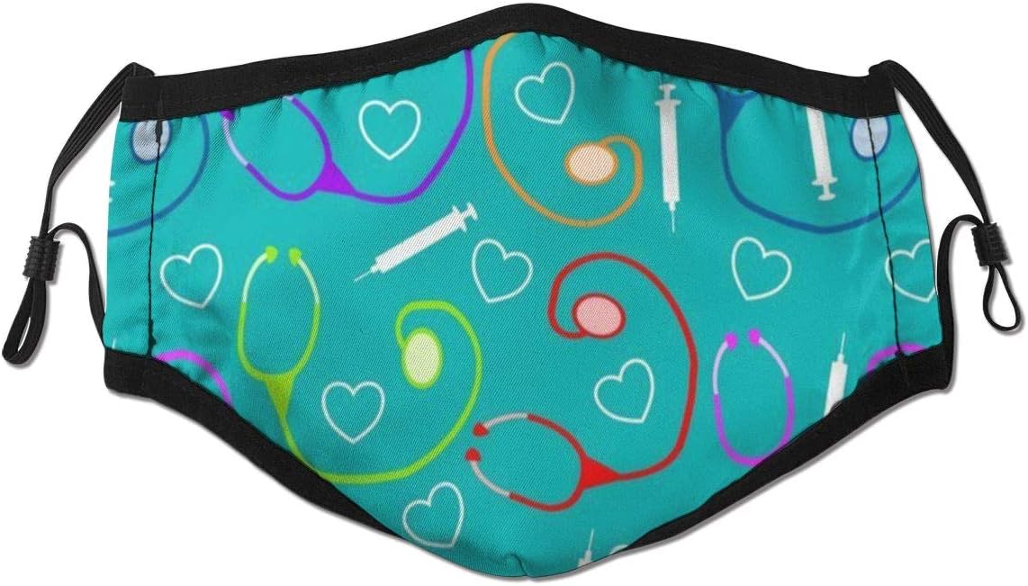 Nurse Medical Reusable Dust Mask Washable Face Mask Cute Mouth Mask Protection for Men Women Black