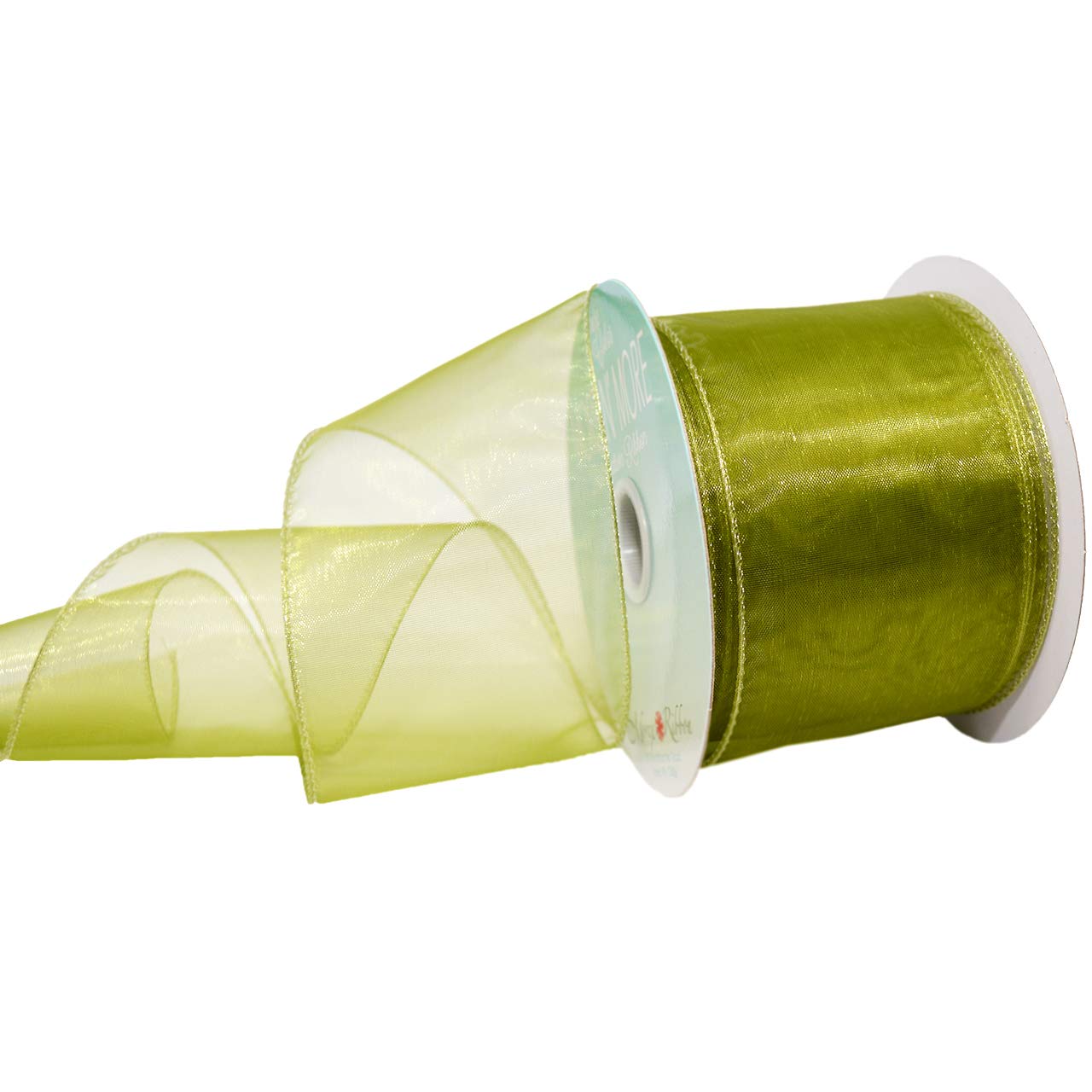 Morex Ribbon Ribbon, chiffon, Moss, 2.5-in x 20-Yd