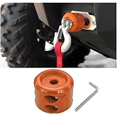 Bittwee Car Rubber Winch Stopper for ATV UTV Truck, Cable Saver Hook Stopper Line for Synthetic Rope, Bump Shock Saver Dampener with Stainless Steel Screw and Nut, Quick Installation Tool (Orange)