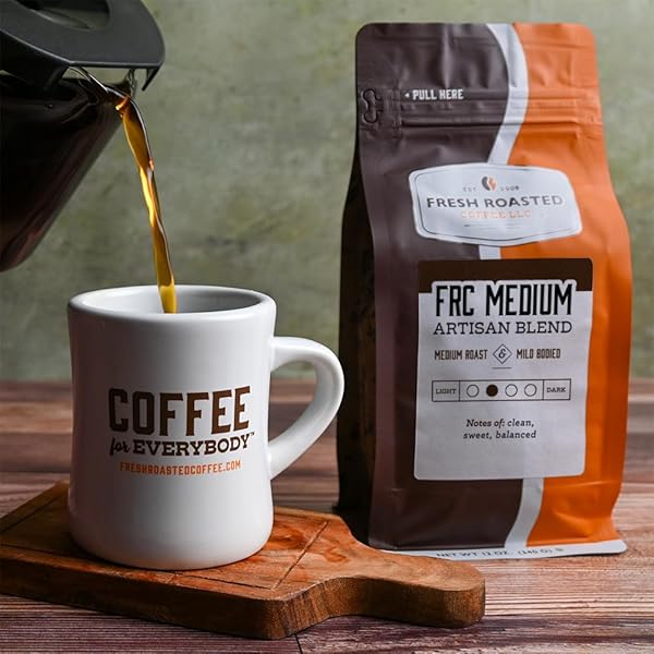FRESH ROASTED COFFEE, FRC MEDIUM ROAST BLEND, 12 OZ, KOSHER, GROUND