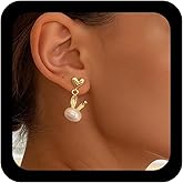 Iaceble Boho Small Rabbit Heart Stud Earrings Gold Tiny Heart love Earrings Cute Rabbit Bunny Dangle Earrings Vintage Pet Bunny Drop Earrings Jewelry for Women