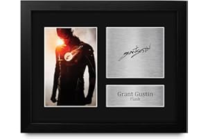 HWC Trading Grant Gustin Flash Gifts USL Framed Printed Signed Autograph Picture for TV Show Fans - US Letter Size