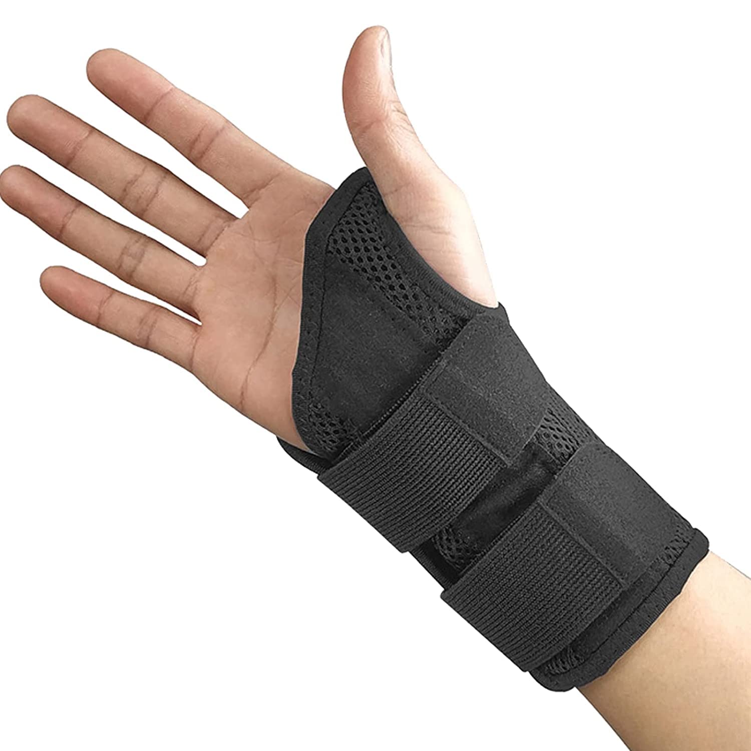 SONGQEE Wrist Support Brace Metal Splints Stabilizer For carpal tunnel Syndrome, Hand Support Adjustable Strap Pain Relief Arthritis, Tendonitis, Hand Sprains, Thumb Immobilizer For Right Hand