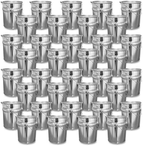 Wilai GmbH Lot of 36 metal buckets 10 L with handle and lid (36x23011)