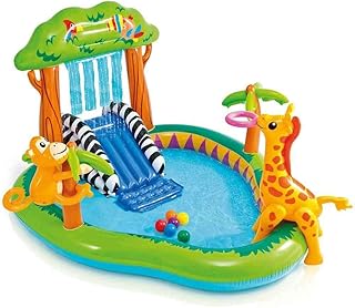 INTEX Aufblasbarer Pool, Kinderpool Spielcentrum Dschungel, 57155NP