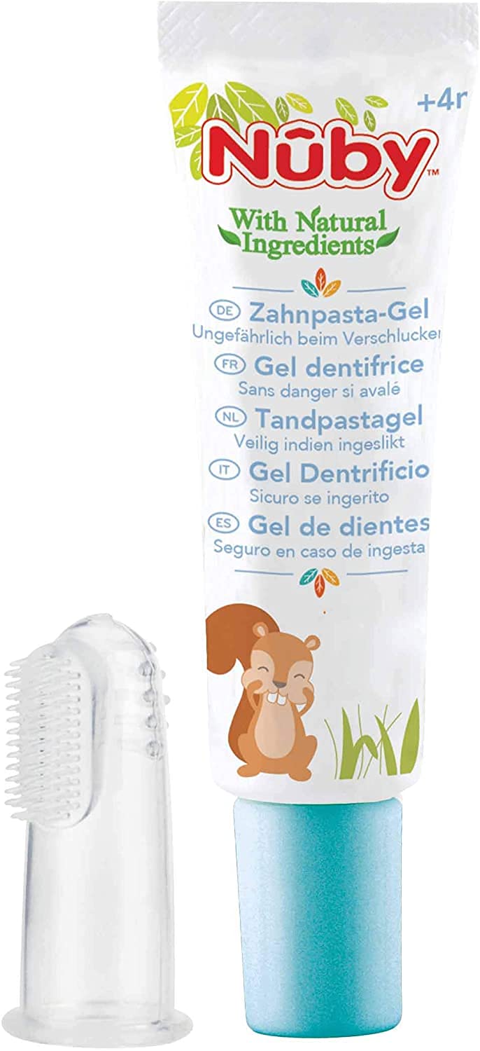 Nuby All Natural Children Toothpaste and Finger Toothbrush (1 x 20 ml)