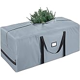 BALEINE 7.5 ft Christmas Tree Storage Bag, Heavy Duty 900D Oxford Fabric with Reinforced Handles and Dual Zippers Wide Opening, Extra Large Storage Container for Trees and Decorations (Grey)
