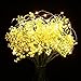 Outdoor String Lights, Fairy Lights, 9.8ft Battery Fairy Lights, Waterproof Fairy String Lights, Decorative Silver Wire Starry Lights for Valentines, Home, Wedding, Bedroom, Party, Holidays(Yellow)