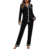 HNG Women Pajama Set Long Sleeve Sleepwear Fashion Night Wear