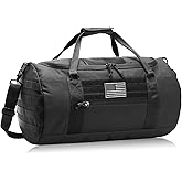 DBTAC 40L Tactical Gym Bag for Men | Military Heavy Duty Duffle Bag with Adjustable Strap for Gym Workout Fitness, Basketball Soccer Sport Training & Weekend Travel, Black
