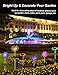 UNIWA LED Solar Garden Stake Christmas Decoration Lights, 3 Pack Outdoor Solar Powered 7 Color-Changing Flower Waterproof Lights