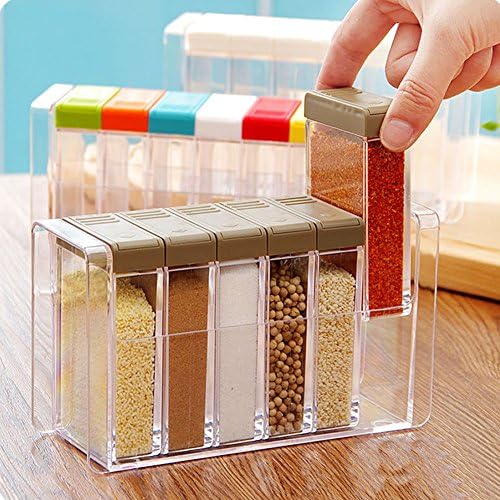 PDFans Spice shaker, windspeed pcs seasoning rack spice pots