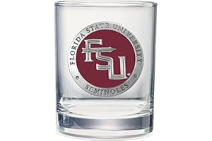 Heritage Pewter Florida State Double Old Fashion | Double Rocks Glass 14 OZ for Liquor | Expertly Crafted Pewter Glass