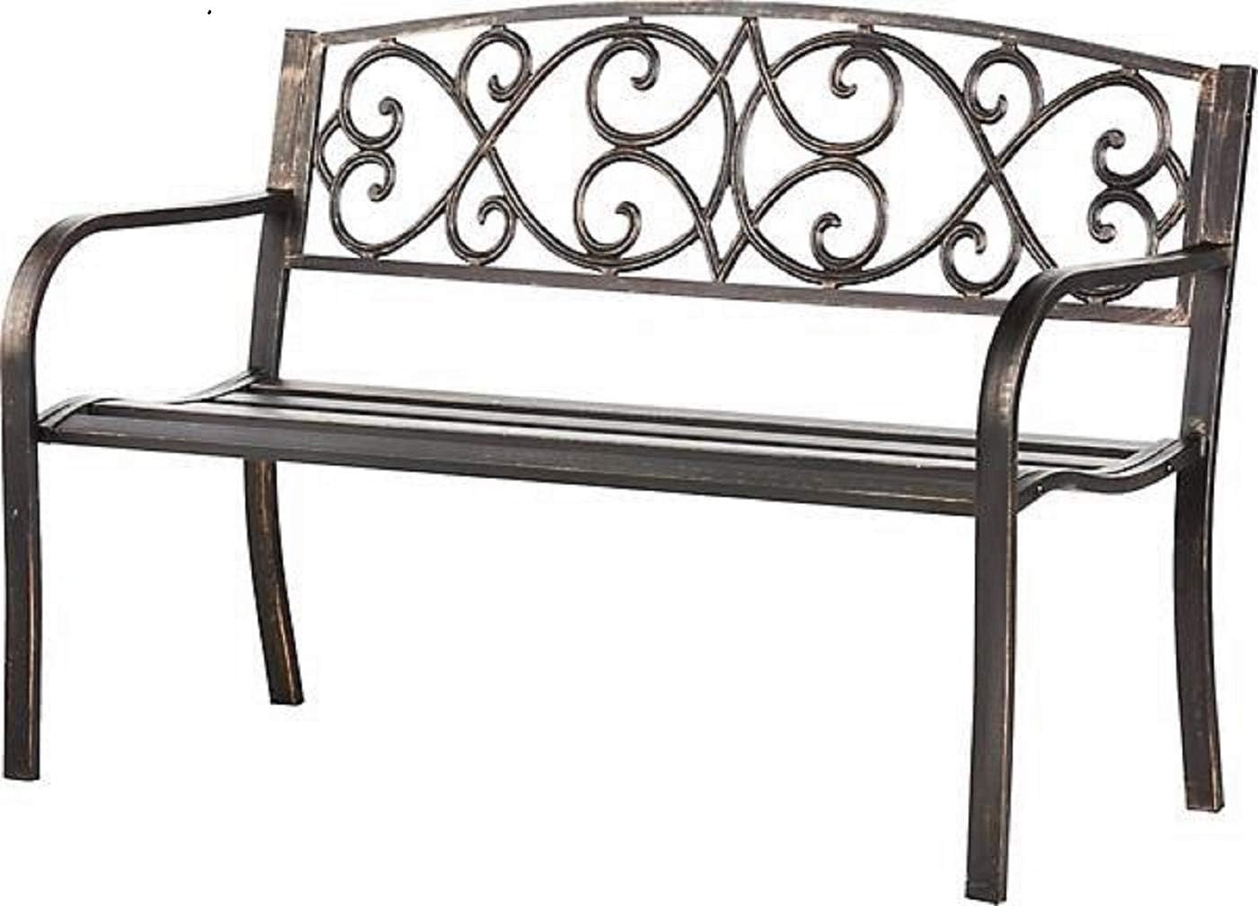 Mosaic Garden Bench Park Bench Metal Bench Outdoor Benches Patio Yard Wrought Iron Park Bench Ardor BenchBench.
