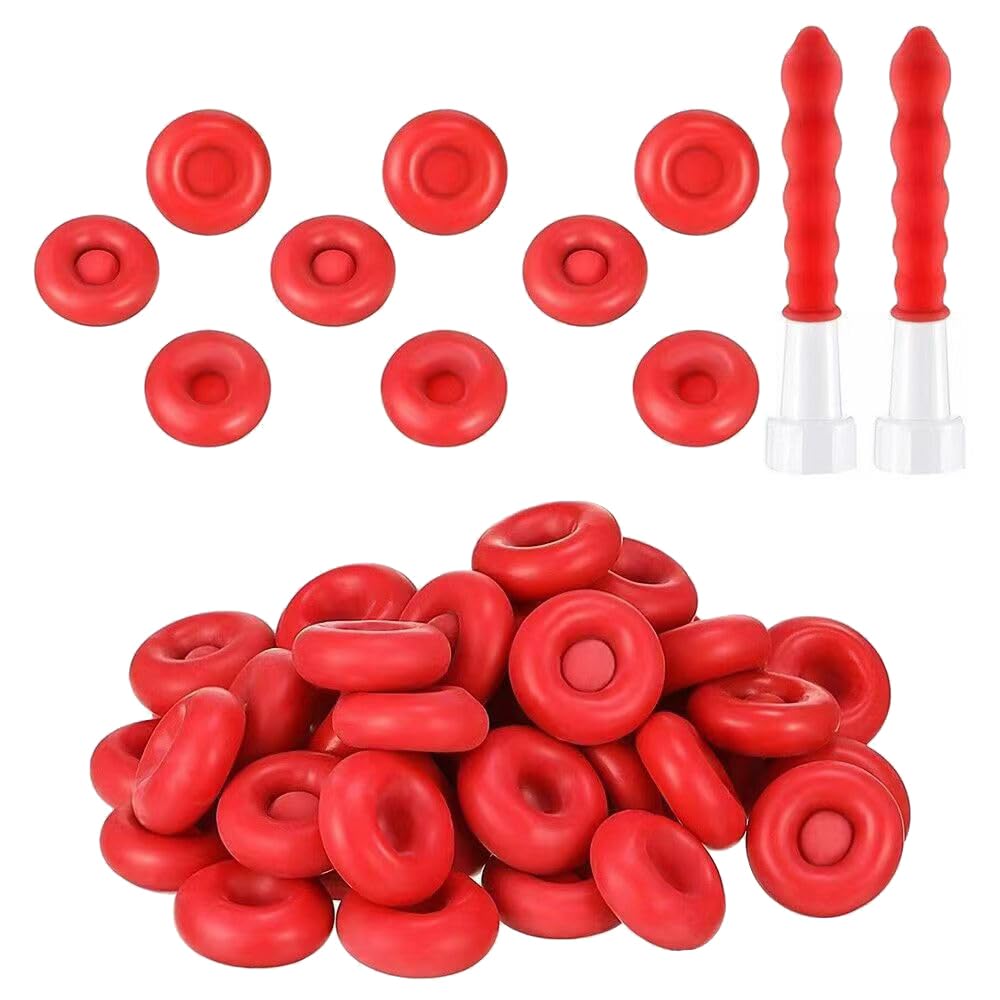 Caulk Cap Covers, Caulk Tube Caps Silicone Sealant Tube Caps Red Caulk Saver Caulking Nozzle Replacement Nozzles Sealant Tool Caulk Saver Cover Sealer for Sealing Protecting Caulk Tube (100 Pieces)