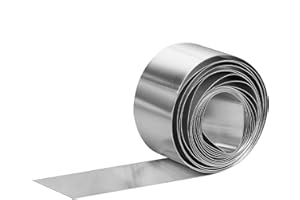 Uxney Aluminum Flashing Roll，Aluminum Sheet Roll 3500x50x0.1mm(LxWxT) Applicable to Various House Repair and DIY Projects