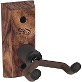 Ukulele Hanger Wooden Wall Mount Made in The USA or Mandolin Hanger - Black Walnut - String Swing CC01UK-BW