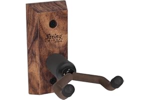 Ukulele Hanger Wooden Wall Mount Made in the USA or Mandolin Hanger - Black Walnut - String Swing CC01UK-BW