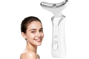 Hottoerak Red Light for Face and Neck, 7 Color LED Face Red Light Wand, 7-in-1 Skincare Tool at Home Travel (Silver-White)