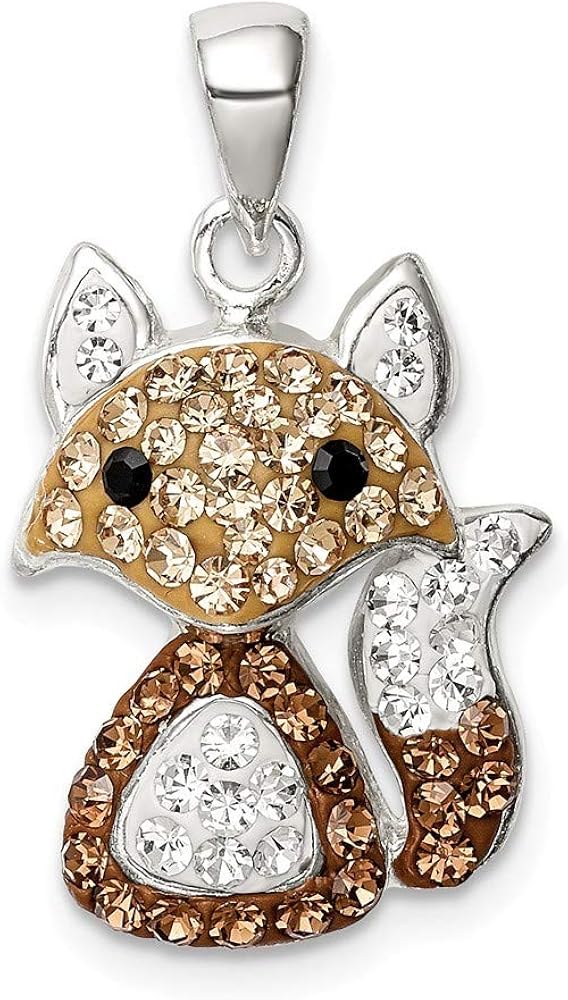 Cha Nette Avec Pendentif Argent Rhodie Renard 36 38 Cm 610431 main image 1