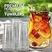 Glitter Disposable Cups | 10 oz. 50 Pack | Clear Plastic Cups | Silver Glitter Plastic Party Cups | Disposable Plastic Wine Glasses for Parties | Plastic Cocktail Glasses | Wedding Holiday Tumblers