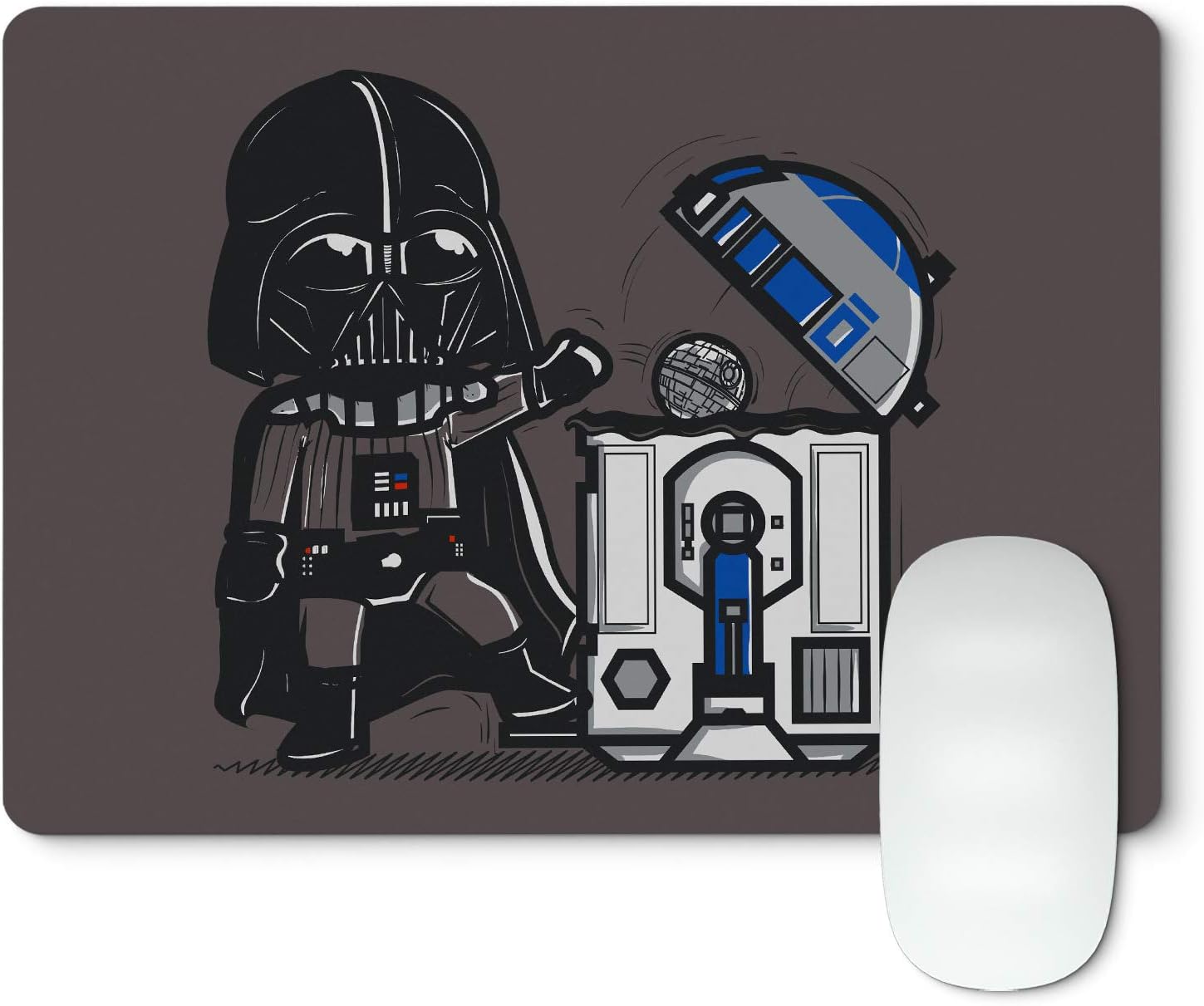 BE8EIGHT 8 BITS WEAR Mouse Pad Star Wars robotic trash - Soft Natural Rubber Gaming Mouse Mat Black – 27 cm x 19 cm x 0.5 cm