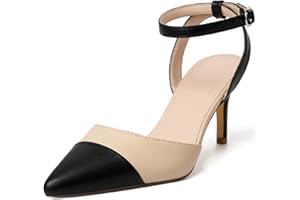 RIBONGZ Women's Wedding Shoes Glitter Sparkly Pointed Toe Strappy High Heels Sexy Ankle Strap Pumps Bridal Party Work Dress Shoes