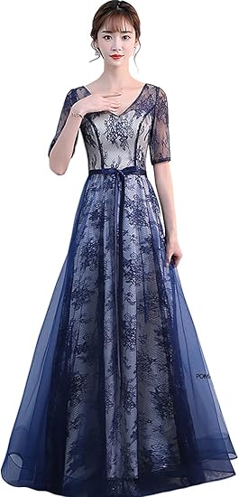 Amazon Co Jp 長袖 発表会 食事会 ロングスカート優雅裏地 ブライダル 花柄 ワンピース レース 結婚パーティ花嫁 二次会 レディース 披露宴 写真 撮影衣装 ウエディングドレス 服 ファッション小物
