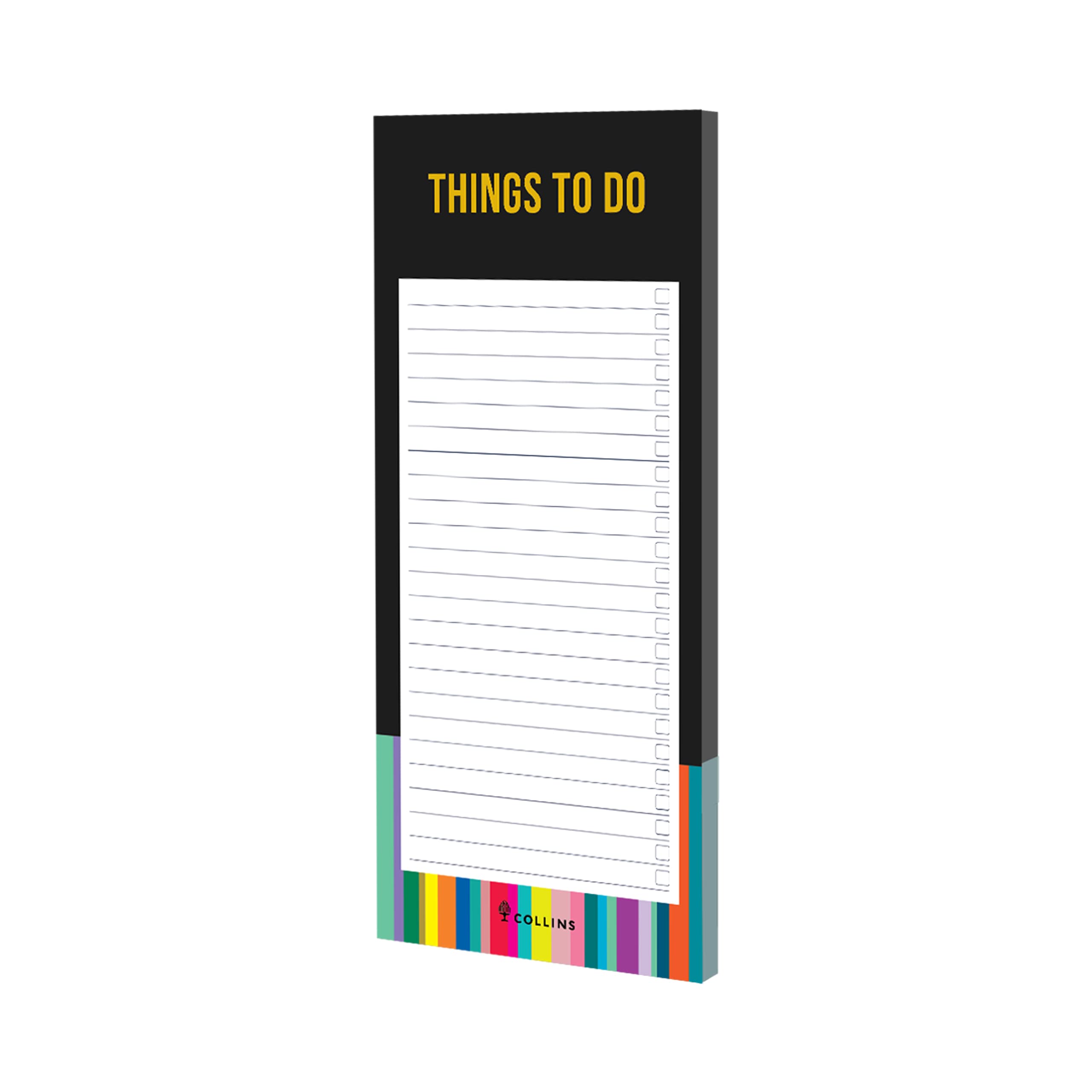 Collins - Edge Rainbow - Slim Magnetic To Do List Pad