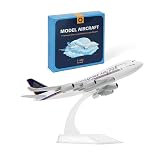 QIYUMOKE 1/400 for Singapore 747 Diecast Metal Model Airplane with Stand | 6" Alloy airliner model for Adult Aviation Collectors, Desktop Display or Gift suitable for occasion Travel souvenirs