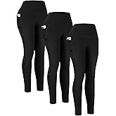 NYNJEO Leggings with Pockets for Women High Waisted Tummy Control Athletic Yoga Pants with Inner Pockers for Workout Running