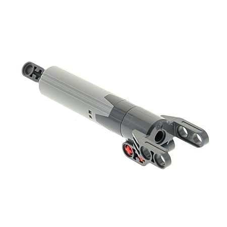 Bausteine gebraucht 1 x Lego Technic Schraub Zylinder neu-hell grau Gross mit Halter 4x3x2 Linear Actuator 42030 42055 8043 4