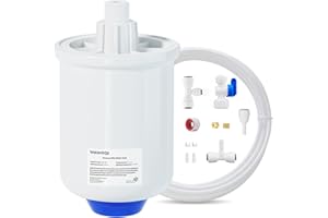 Waterdrop PMT Small Water Pressure Tank, RO Pressure Tank for All Tankless Reverse Osmosis System, Mini Reverse Osmosis Storage Tank Fits All 1/4" Water Tubing, Small Water Tank for G3, G2, D6, PD600