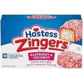 Variety Pack of Snack Cake and Cupcake (Hostess Zingers Snack Cakes, Raspberry Artificially Flavored Cake, 13.4 oz Box)
