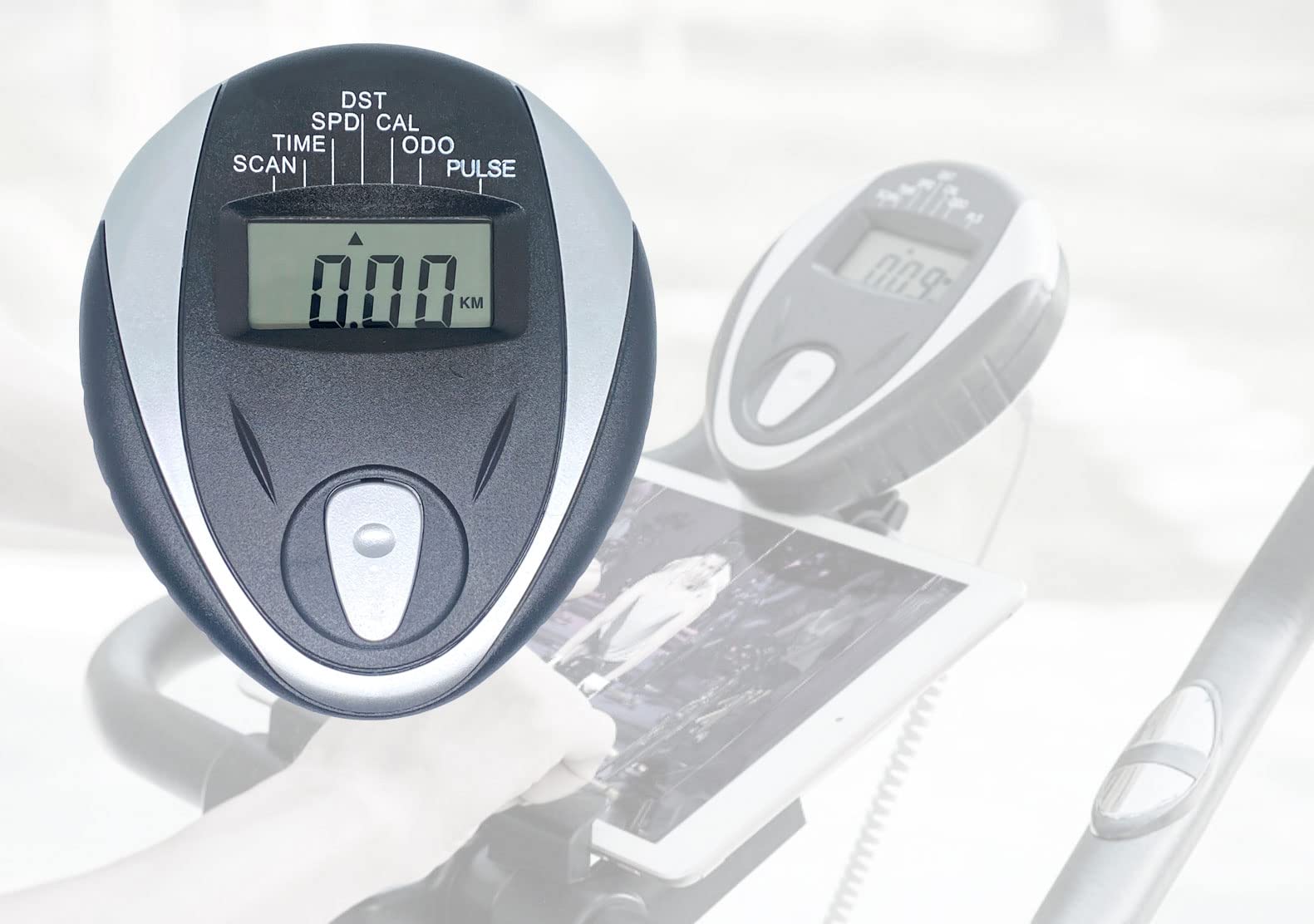 Photo 1 of **It's used, it's missing a part, and it's not known if it works 100%.***Replacement Speedometer & Heart Rate Monitor for Stationary Exercise Bikes – Compatible with 3.5mm Jack (1/8" TS Sleeve Cable)