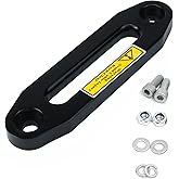 MY MIRONEY Black 6" Bolt Pattern Aluminum Alloy Hawse Fairlead Synthetic Winch Rope, 3500-4500lbs