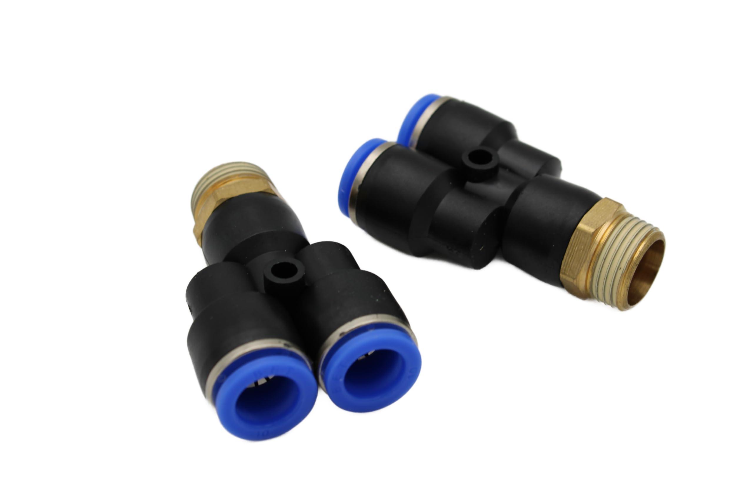 Pneumatic Y-Multiple Socket Fitting 3/8 Inch - 10 mm IQS Y-Connector T-Piece Compressed Air