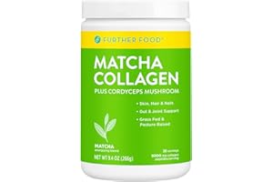 Further Food Matcha Collagen Plus Cordyceps Mushroom, Matcha, 9.4 oz (266 g)