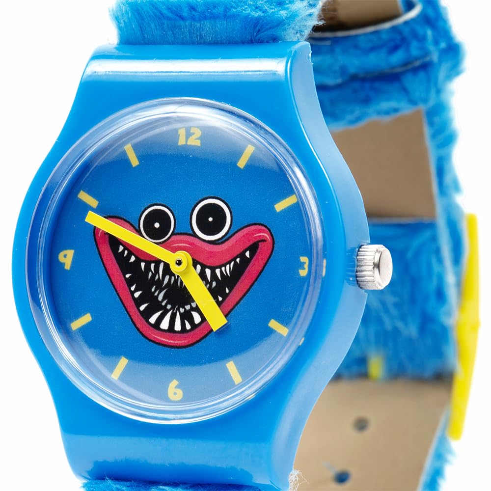 Poppy Playtime - Huggy Wuggy Wrist Watch (Adjustable Watch w/Fuzzy Fur Straps)