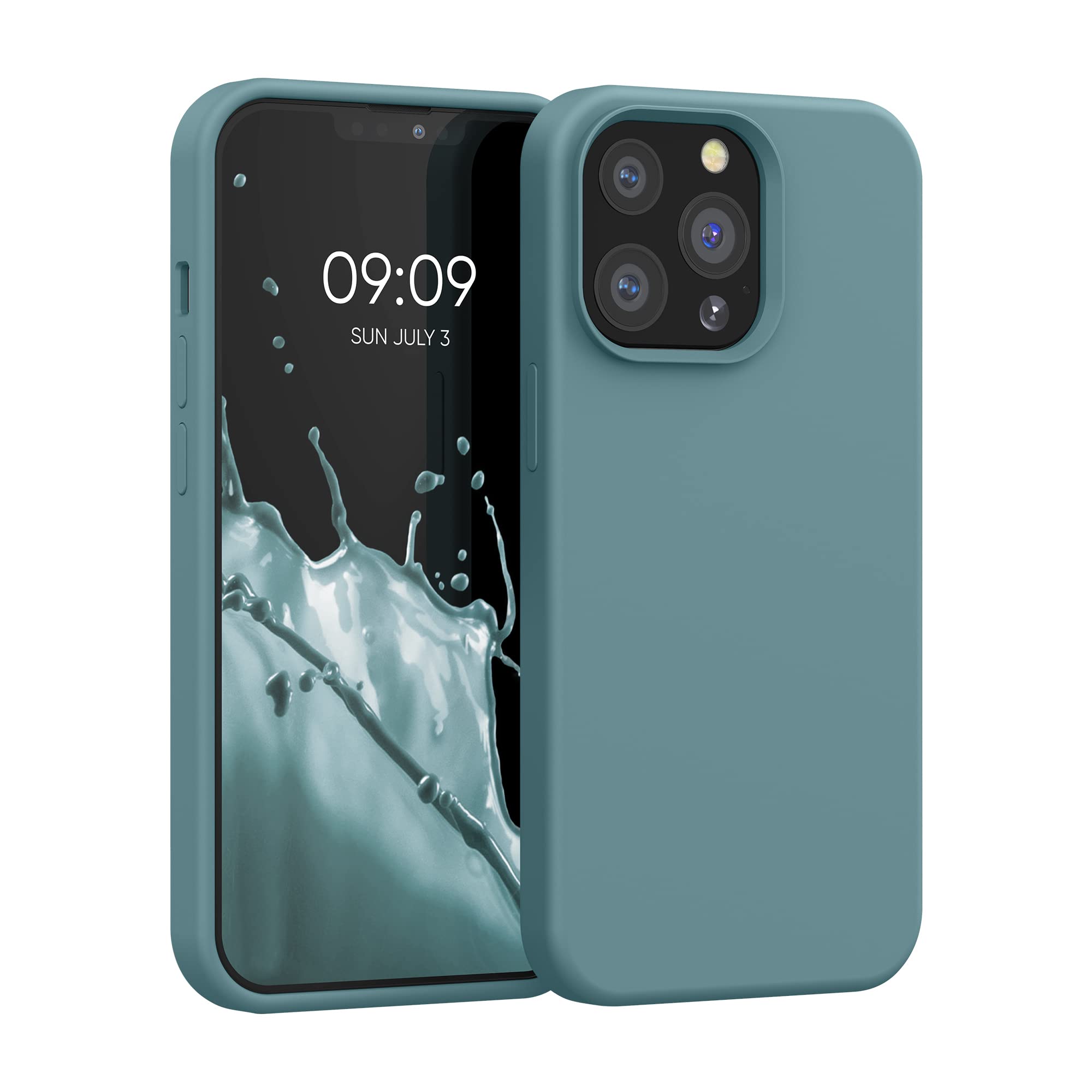 kwmobile Case Compatible with Apple iPhone 13 Pro Case - TPU Silicone Phone Cover with Soft Finish - Arctic Night