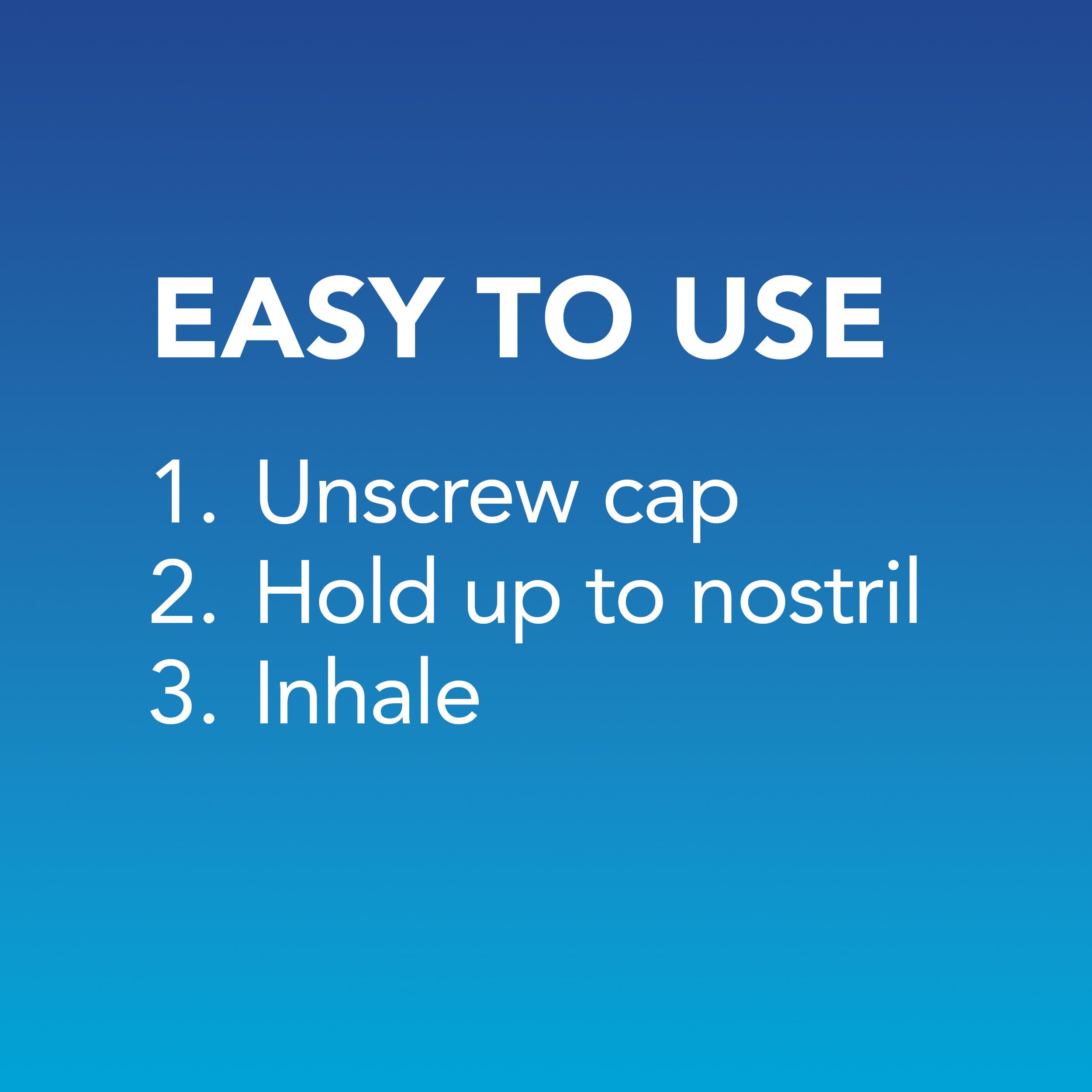 Vicks VapoInhaler, On-the-Go Portable Nasal Inhaler, Non-Medicated, With Refreshing Vicks Vapors, Menthol Scent , 2 Scented Sticks