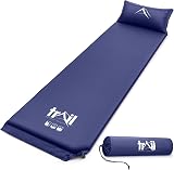Trail Outdoor Leisure Self-Inflating Camping Mat with Pillow Blue 186x53x2.5cm
