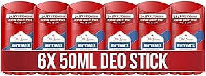Old Spice Whitewater Deostick für Männer, 6x50 ml, 24/7 Frischhh bei täglicher Anwendung, lang anhaltender Duft in Parfumqualität, Schutz vor Gerüchen, Ohne Aluminiumsalze