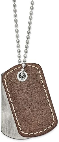 leather dog tag necklace