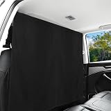 ZATOOTO Campervan Privacy Curtains 56x33 Suede Blackout Window Covers (Black)