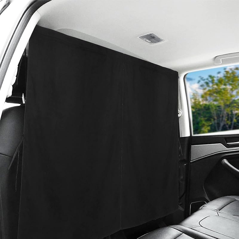 ZATOOTO Campervan Privacy Curtains 56x33 Suede Blackout Window Covers (Black)