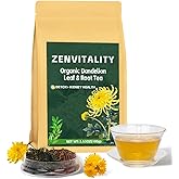 ZenVitality Dandelion Leaf and Root Tea(50 Bags)100% Certified Organic/Decaffeinated Naturally beneficial for liver/blood pressure/blood sugar/digestive health Decaffeinated